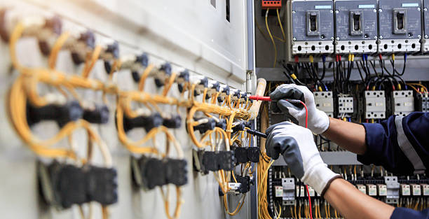 Professional Electrician technician working in Santa Anna, TX